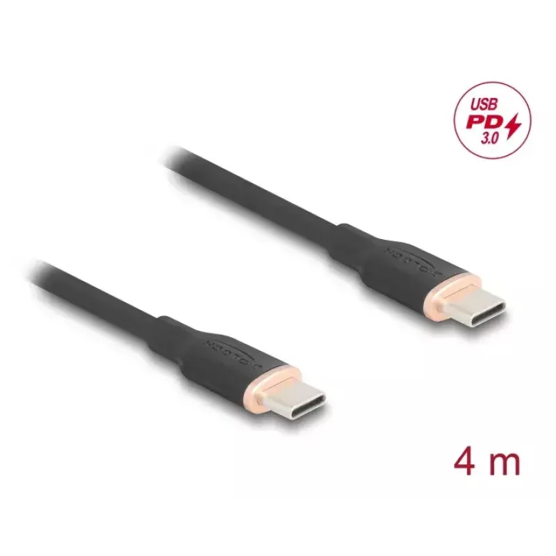 DeLOCK USB 2.0 laidas USB C 4 m juodas 81240