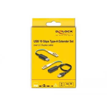 DeLOCK USB prailgintuvų rinkinys Type-A 10 Gbps 0,2 m Juoda 66466