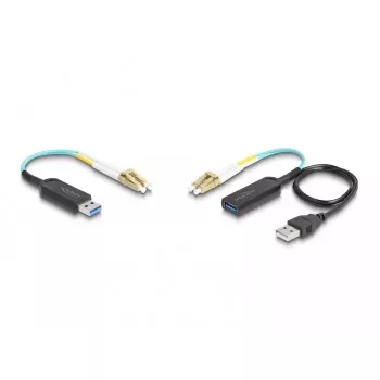 DeLOCK USB prailgintuvų rinkinys Type-A 10 Gbps 0,2 m Juoda 66466