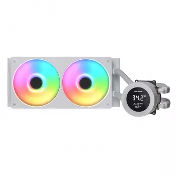 COUGAR CPU vandens aušintuvas Poseidon Vistek 240, ARGB, baltas, viskas viename skysčio aušintuvas, 12 cm, 700 RPM, 2500 RPM, baltas