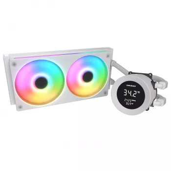 COUGAR CPU vandens aušintuvas Poseidon Vistek 240, ARGB, baltas, viskas viename skysčio aušintuvas, 12 cm, 700 RPM, 2500 RPM, baltas