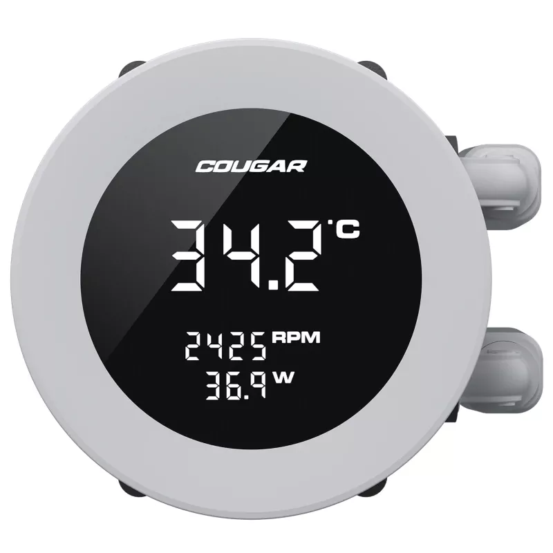 COUGAR CPU vandens aušintuvas Poseidon Vistek 240, ARGB, baltas, viskas viename skysčio aušintuvas, 12 cm, 700 RPM, 2500 RPM, baltas