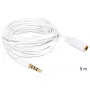 Audio ilginimo laidas DeLOCK 3,5 mm 5 m baltas