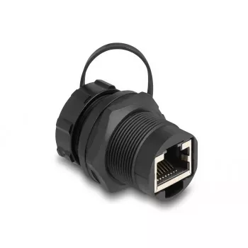 DeLOCK RJ45 Cat.6A jungtis su sandarinimo dangteliu IP67 dulkėms ir vandeniui