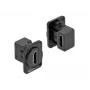 Delock 86786 D tipo modulis HDMI-A 90 laipsnių kampu, lizdas–lizdas, juodas