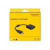 DeLOCK Adapter DisplayPort 1.2 (vyriškas) į DVI (moteriškas) 4K pasyvus juodas