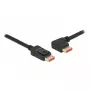 DisplayPort kabelis DeLOCK 87044 8K 60Hz 1m tiesus į kairę 90° lenktą