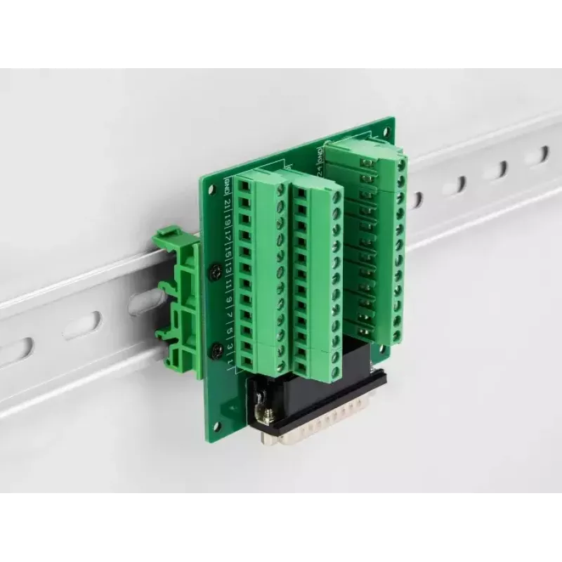 DeLOCK D-Sub HD 44 kontaktų kištukas į gnybtų bloką, tvirtinamas ant DIN bėgelio, 84x86x30 mm