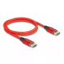 DeLOCK DisplayPort kabelis 16K 60 Hz 1 m raudonas metalinis