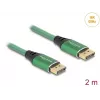 DeLOCK DisplayPort kabelis 16K 60 Hz 2 m žalias metalinis