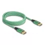 DeLOCK DisplayPort kabelis 16K 60 Hz 2 m žalias metalinis
