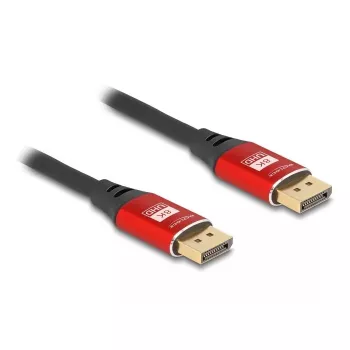 DeLOCK DisplayPort kabelis 8K 60 Hz 1 m raudonas metalinis