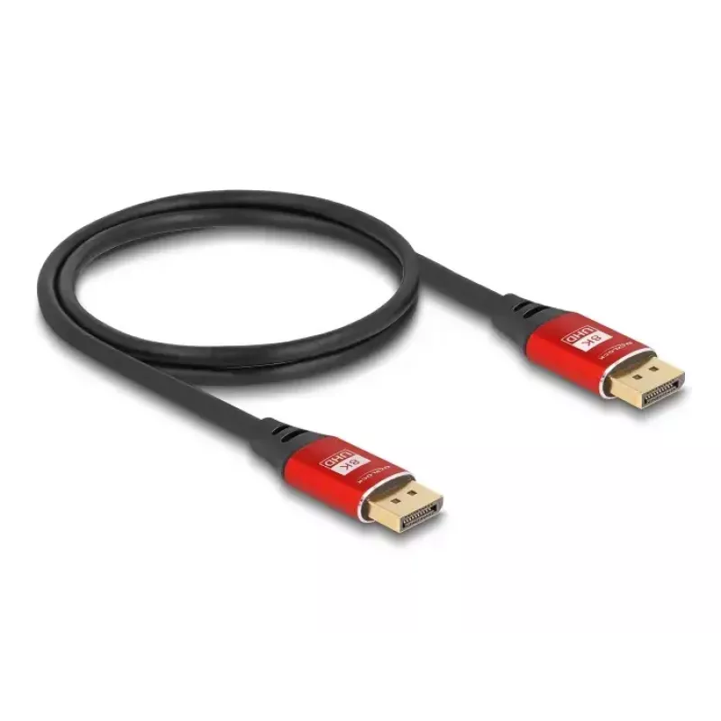 DeLOCK DisplayPort kabelis 8K 60 Hz 2 m raudonas metalinis