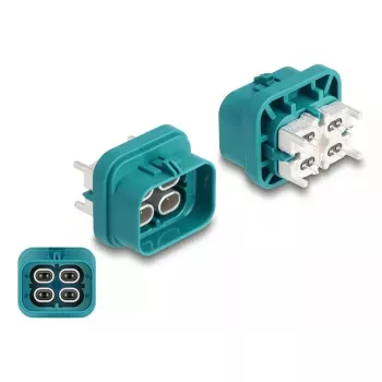 DeLOCK HDMTD keturgubas kištukas PCB montavimui, apsaugos klasė IP67 IP69K