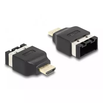 DeLOCK HDMI automobilinis adapteris HDMI-E lizdas į HDMI-A kištuką 4K 60 Hz