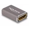 DeLOCK HDMI adapteris motina į motiną 8K 60 Hz pilkas metalinis