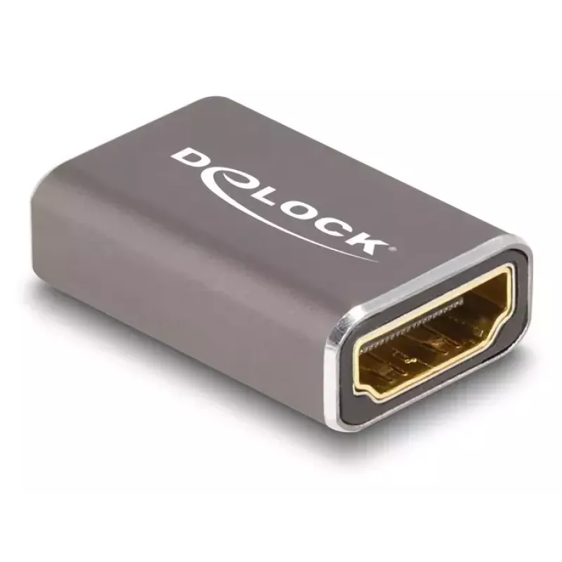 DeLOCK HDMI adapteris motina į motiną 8K 60 Hz pilkas metalinis