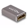 DeLOCK HDMI adapteris motina į motiną 8K 60 Hz pilkas metalinis