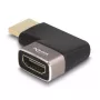 DeLOCK HDMI adapteris kištukas į lizdą 90° dešinėn 8K 60 Hz pilkas metalinis