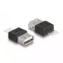 DeLOCK Adapter USB 2.0 Type-A lizdas į 4 kontaktų šukas, juodas/sidabrinis, 5V