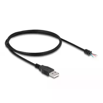 DeLOCK USB 2.0 Type-A kištukas į 4 atvirus laidus 1 m juoda