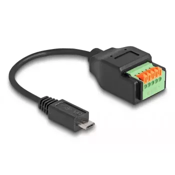 DeLOCK USB 2.0 laidas Micro-B kištukas į gnybtų bloką 15 cm