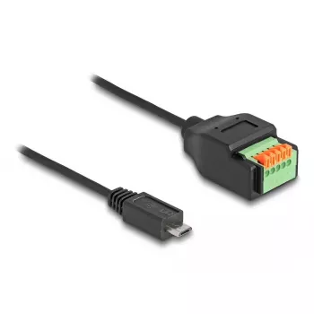 DeLOCK USB 2.0 laidas Micro-B kištukas į gnybtų bloką 15 cm