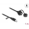 DeLOCK USB 2.0 ilginimo laidas, Type-B kištukas – Type-B lizdas, 1 m, IP68, juodas