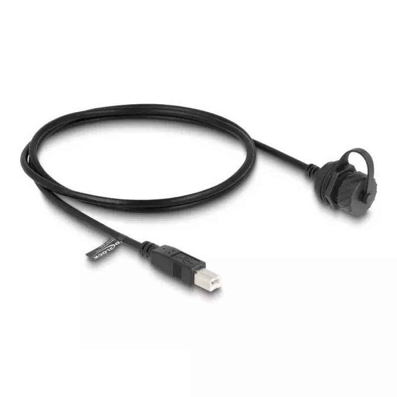 DeLOCK USB 2.0 ilginimo laidas, Type-B kištukas – Type-B lizdas, 1 m, IP68, juodas