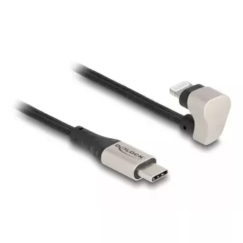 Duomenų ir įkrovimo laidas DeLOCK USB Type-C į Lightning 180° kampu 2 m MFi