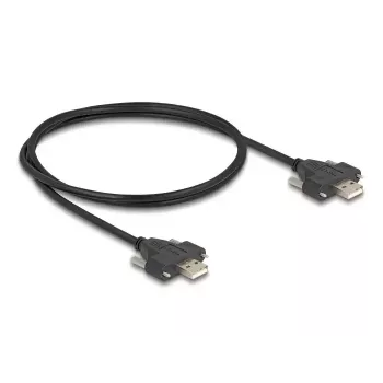 USB 2.0 laidas Type-A vyriškas į vyrišką DeLOCK 1m juodas 0.48 Gbit/s