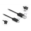 DeLOCK USB 2.0 laidas USB-A (vyriškas) į USB-C (vyrišką) sukamas 60W 1,2m