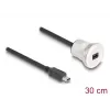 USB laidas DeLOCK 88186 0,3 m Mini-USB B juodas sidabrinis