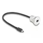 USB laidas DeLOCK 88186 0,3 m Mini-USB B juodas sidabrinis