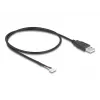 DeLOCK USB kabelis USB 2.0 0,6 m USB A 5 kontaktų gnybtų blokas juodas