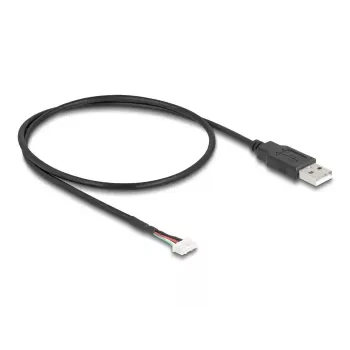 DeLOCK USB kabelis USB 2.0 0,6 m USB A 5 kontaktų gnybtų blokas juodas
