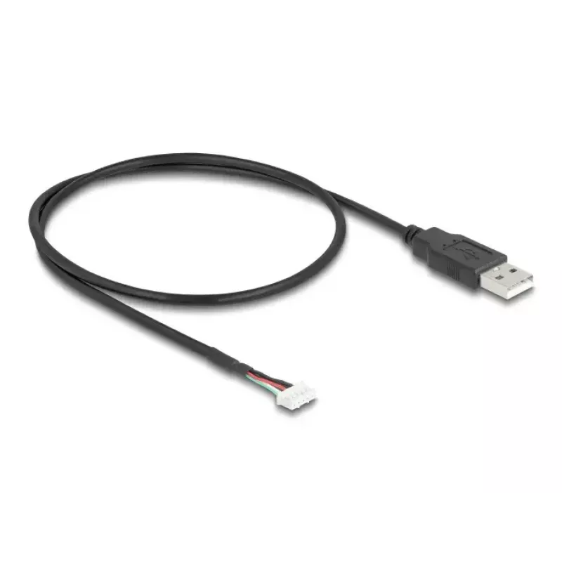 DeLOCK USB kabelis USB 2.0 0,6 m USB A 5 kontaktų gnybtų blokas juodas