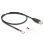 DeLOCK USB kabelis USB 2.0 0,6 m USB A 5 kontaktų gnybtų blokas juodas