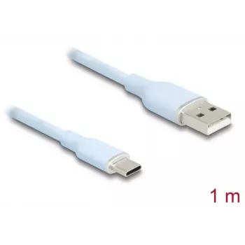 DeLOCK USB kabelis USB 2.0 1 m USB A USB C mėlynas 81222