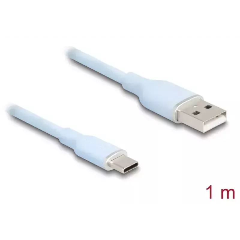 DeLOCK USB kabelis USB 2.0 1 m USB A USB C mėlynas 81222