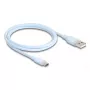 DeLOCK USB kabelis USB 2.0 1 m USB A USB C mėlynas 81222