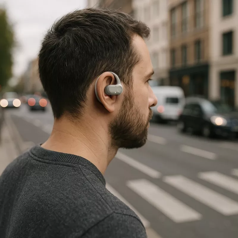 Hama Spirit Open Belaidės Ausinės Atviro Tipo TWS Ausinės Skambučiams/Muzikai Bluetooth Smėlio Spalvos