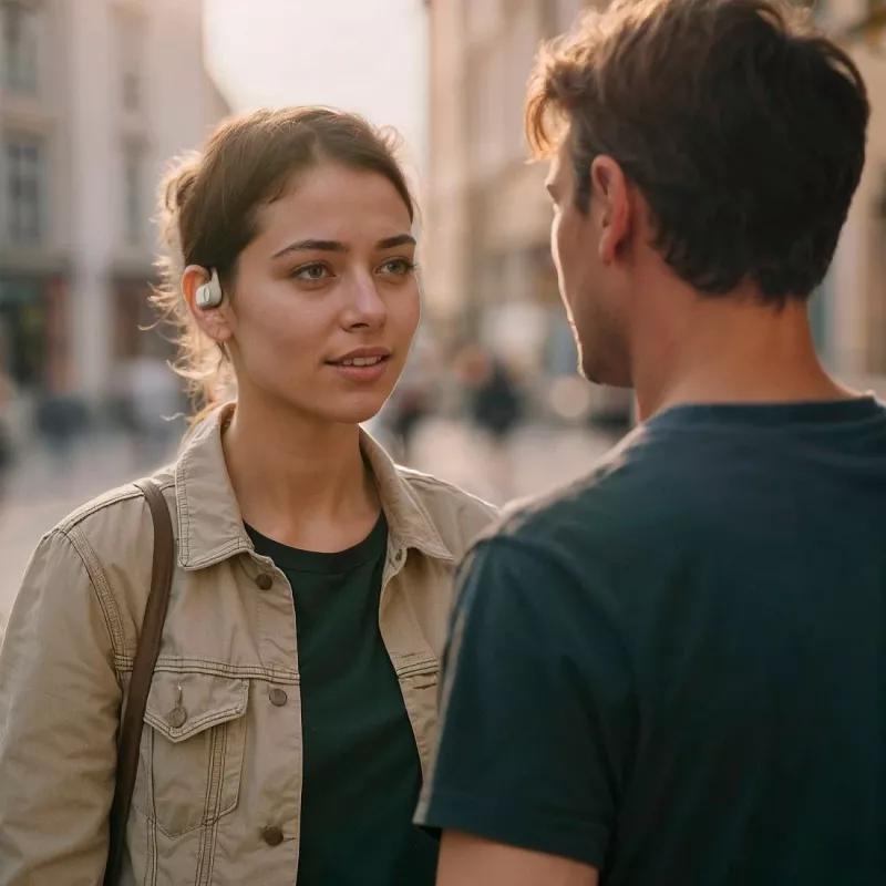 Hama Spirit Open Belaidės Ausinės Atviro Tipo TWS Ausinės Skambučiams/Muzikai Bluetooth Smėlio Spalvos