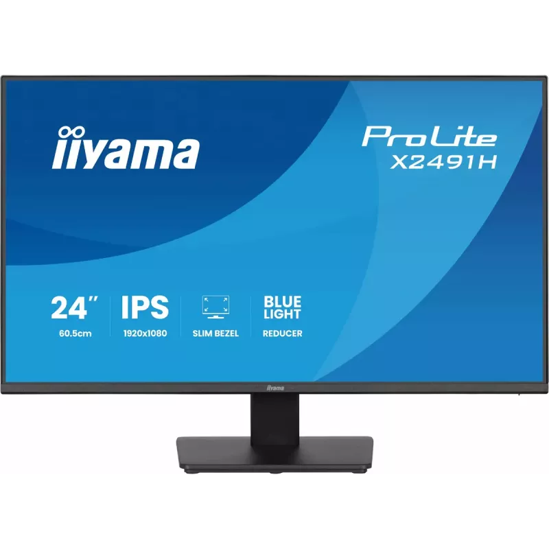 Monitorius IIYAMA ProLite X2491H-B1 23,8 col. (60,5 cm) IPS LCD Full HD 1920×1080 matinis juodas, VESA