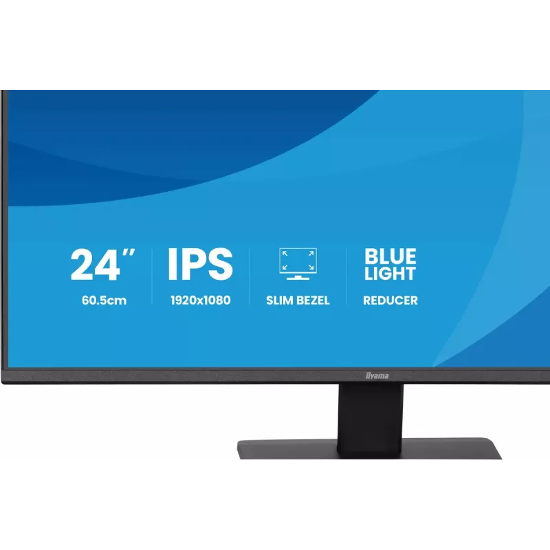 Monitorius IIYAMA ProLite X2491H-B1 23,8 col. (60,5 cm) IPS LCD Full HD 1920×1080 matinis juodas, VESA