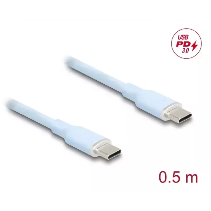 USB laidas DeLOCK 81233 USB 2.0 0,5 m USB C mėlynas