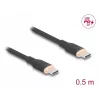DeLOCK USB 2.0 laidas USB-C 0,5 m juodas 81237