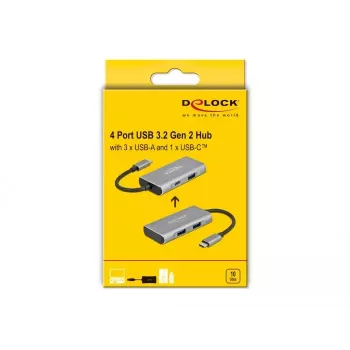 USB šakotuvas DeLOCK External USB 10 Gbps USB Type-C Hub 63261