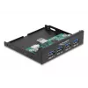 DeLOCK vidinis 3,5 colio USB 3.2 Gen 1 4 prievadų šakotuvas, juodas