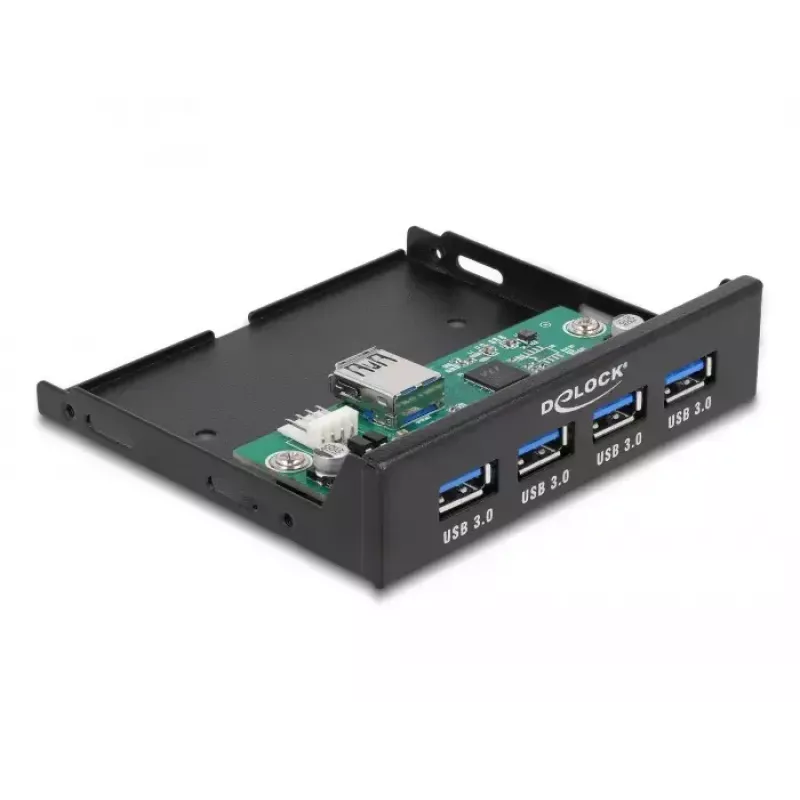 DeLOCK vidinis 3,5 colio USB 3.2 Gen 1 4 prievadų šakotuvas, juodas